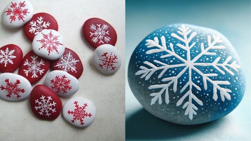 1.Snowflake Rock Art