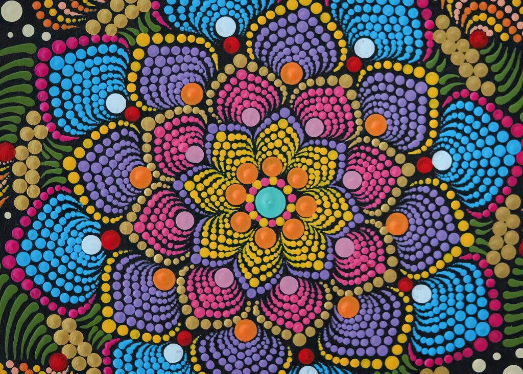 Dot Art Stone Painting for Mental Health