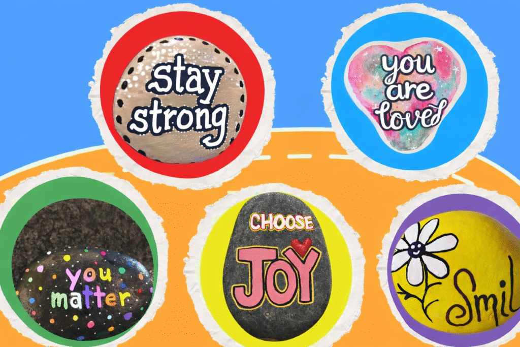 Inspiring Message of Kindness Rock Painting Ideas