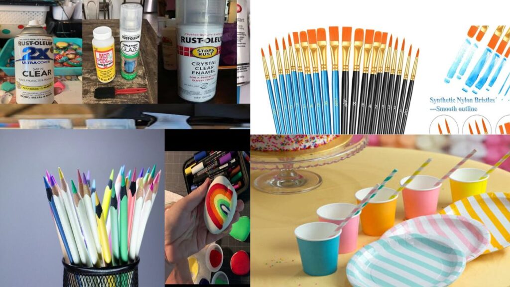 Supplies Required for Cute Rock Painting for Kids