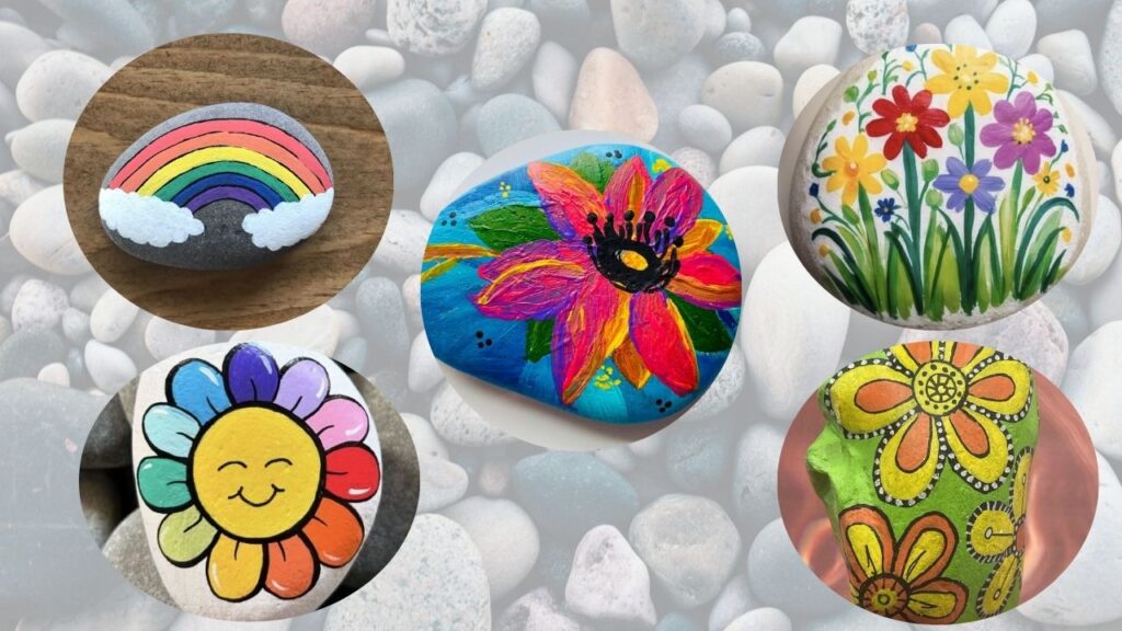 Flower Rock Painting Ideas