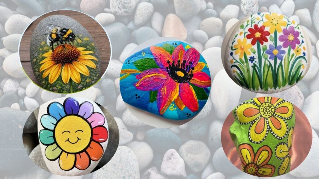 Flower Rock Painting Ideas