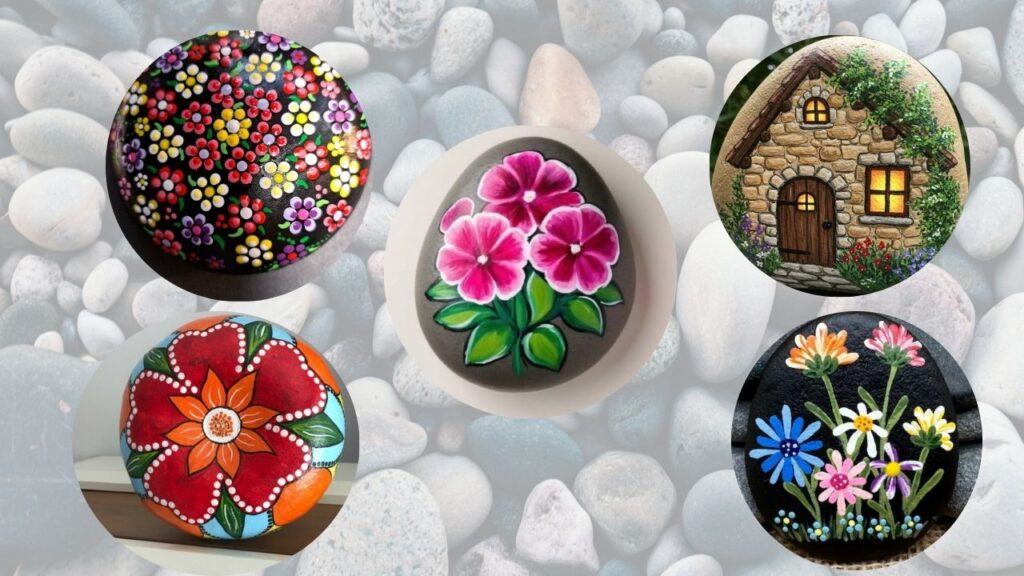Flower Rock Painting Ideas 