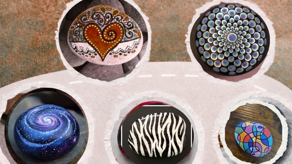 Easy Shapes and Patterns Rock Painting Ideas